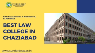 Top LLB Course in Ghaziabad  | Sunderdeep Group of Institutions