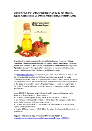 Global Groundnut Oil Market Research Report 2020-2026