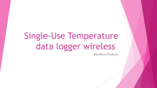 Single-Use Temperature data logger wireless by Marathon Products