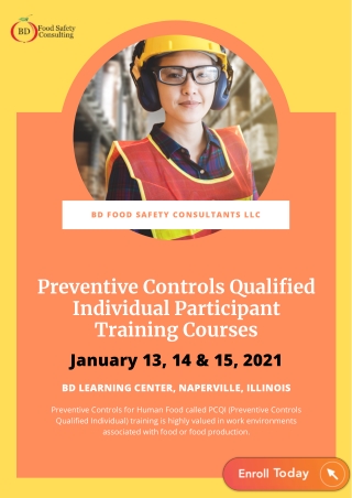 Preventive Controls Qualified Individual Participant Training Courses