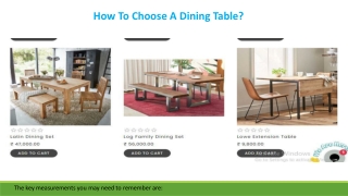 How to Choose a Dining Table?