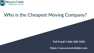 Who is the Cheapest Moving Company?