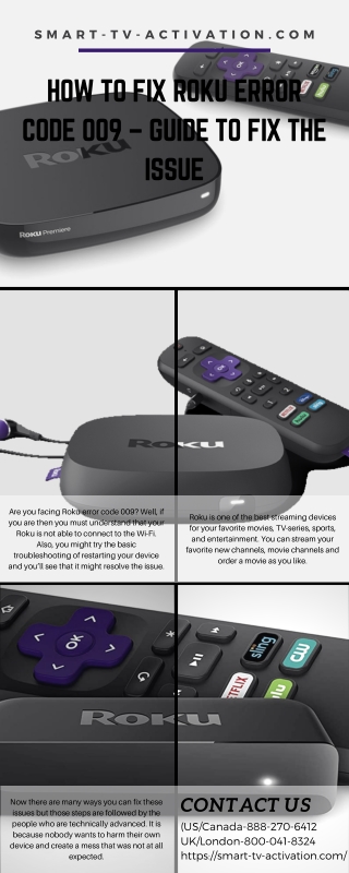 Get info about How To Fix Roku Error Code 009