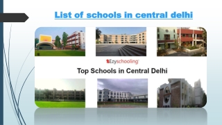 list of schools in central delhi