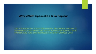 Why VASER Liposuction Is So Popular
