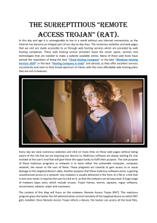 Remote Access Trojan