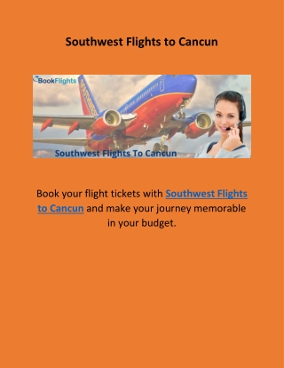 Southwest Flights To Cancun