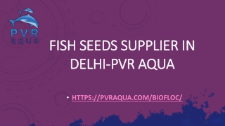 Fish Seeds supplier in Delhi-PVR AQUA