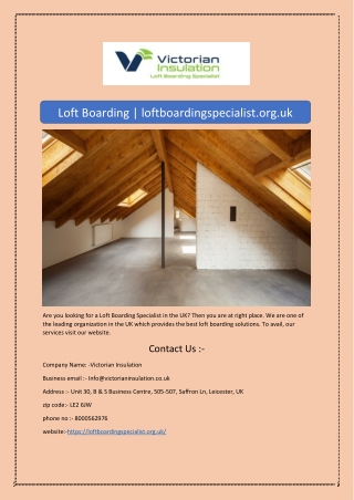 Loft Boarding | loftboardingspecialist.org.uk