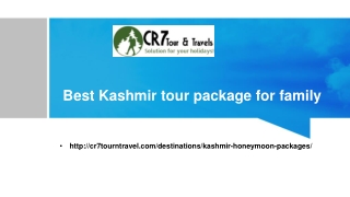 Best Kashmir tour package for family