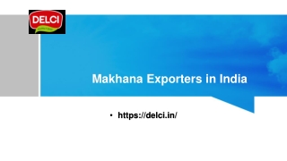 Makhana exporters in India