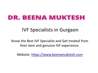 IVF Specialists in Gurgaon