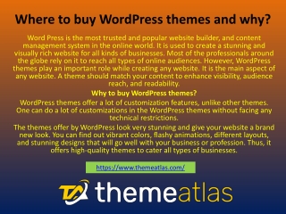 Where to buy WordPress themes and why?