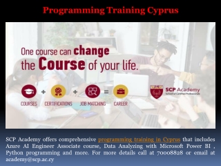 Programming Training Cyprus