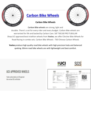 Carbon Bike Wheels