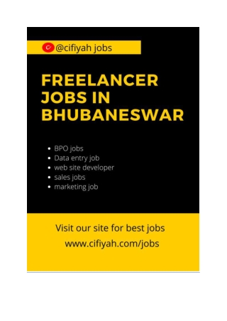 Know What are the best freelancer job in Bhubaneswar