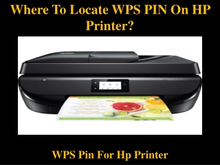 Where To locate WPS PIN On HP printer?