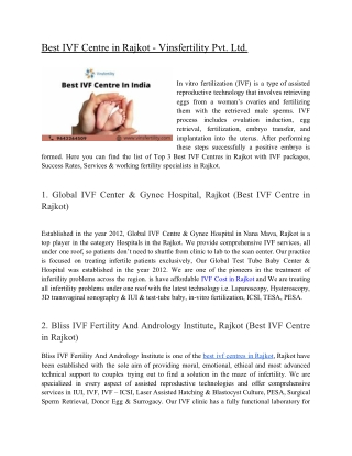 Best IVF Centre in Rajkot