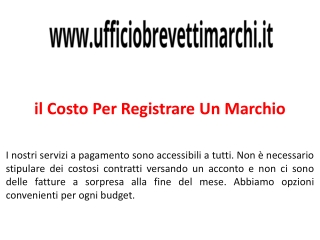 il Costo Per Registrare Un Marchio