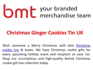 Christmas Ginger Cookies Tin UK