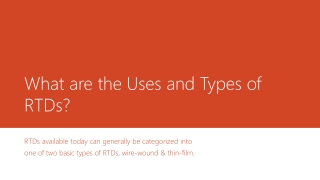 What is an RTD? - RTD Types &amp; RTD Uses, Which one is Better?