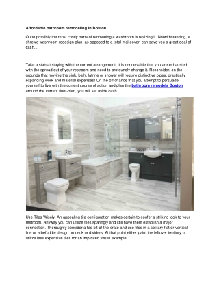 bathroom remodelling boston