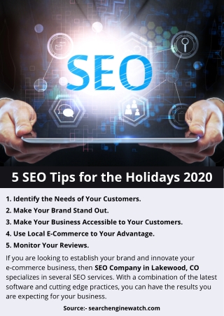 5 SEO Tips for the Holidays 2020