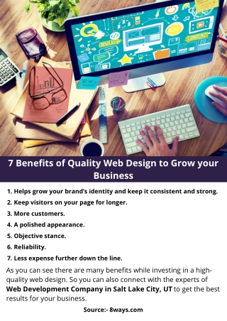 7 Benefits of Quality Web Design to Grow your Business