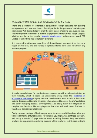 E-commerce Website Design & Development Service Calgary
