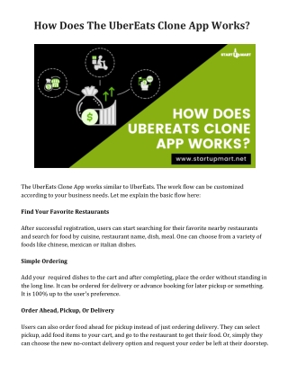 How Does The UberEats Clone App Works?