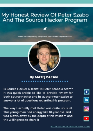 Peter Szabo Reviews and Source Hacker Program | Read the File!