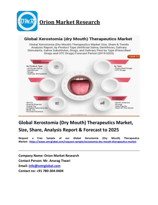 Global Xerostomia (Dry Mouth) Therapeutics Market Trends, Size, Competitive Analysis and Forecast 2019-2025