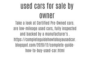 used cars for sale by owner