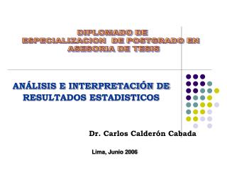 ANÁLISIS E INTERPRETACIÓN DE RESULTADOS ESTADISTICOS