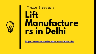 Best Innovation Lift Company In India - Trezor Elevators