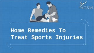 Home Remedies To Treat Sports Injuries