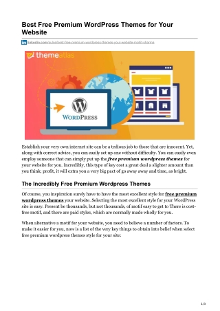 Best Free Premium WordPress Themes for Your Website