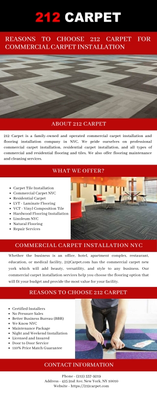 Reasons to Choose 212 Carpet for Commercial Carpet Installation