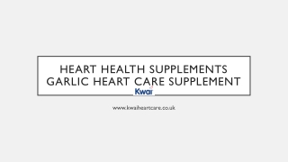 Heart Health Supplements | Garlic Heart Care Supplement