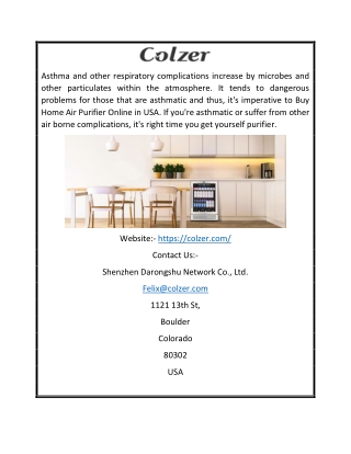 Dehumidifier Air Purifier | Colzer.com