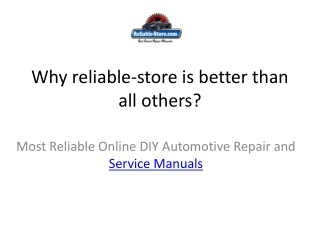 Why reliable-store is better than all others?