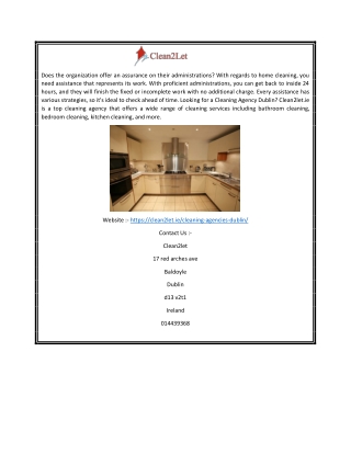 Cleaning Agency Dublin | Clean2let.ie
