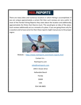 Find Florida Fishing Reports | ReelReports.com