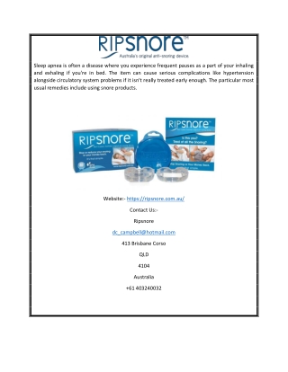 Buy Snoring Mouthpiece Online Australia | Ripsnore