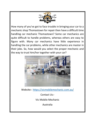 Best Car Mechanic Epping | Vicmobilemechanic.com.au