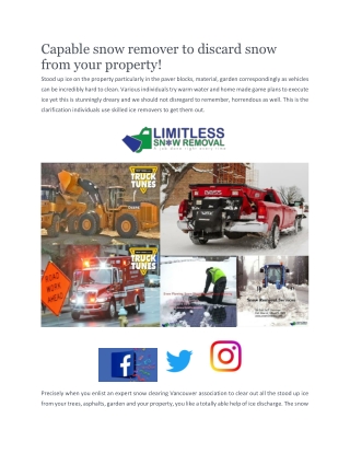 Limitless Snow Removal Company in Vancouver