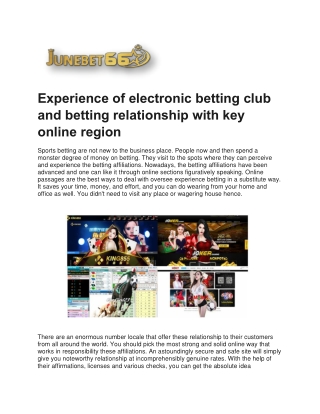 Gambling Website in Singapore | Junebet66.com