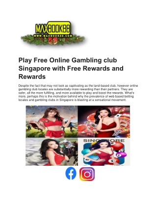 Betting Online in Singapore | Maxbook88.com