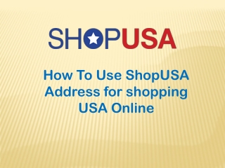 Shop in USA &amp; Ship to India with low shipping Price @ShopUSA