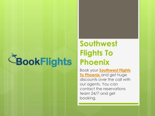 Southwest Flights To Phoenix